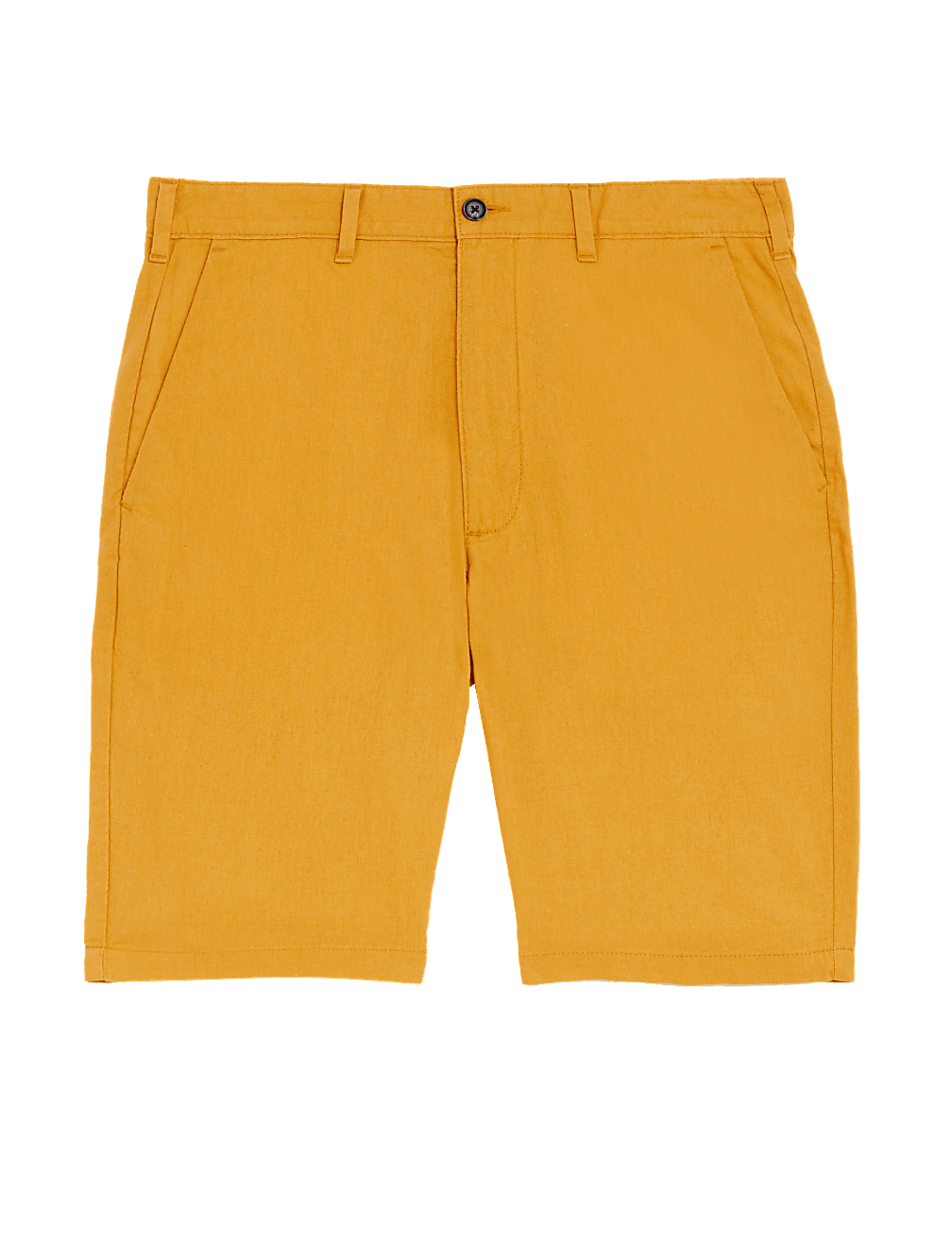 Linen Mix Plain Regular Fit Shorts