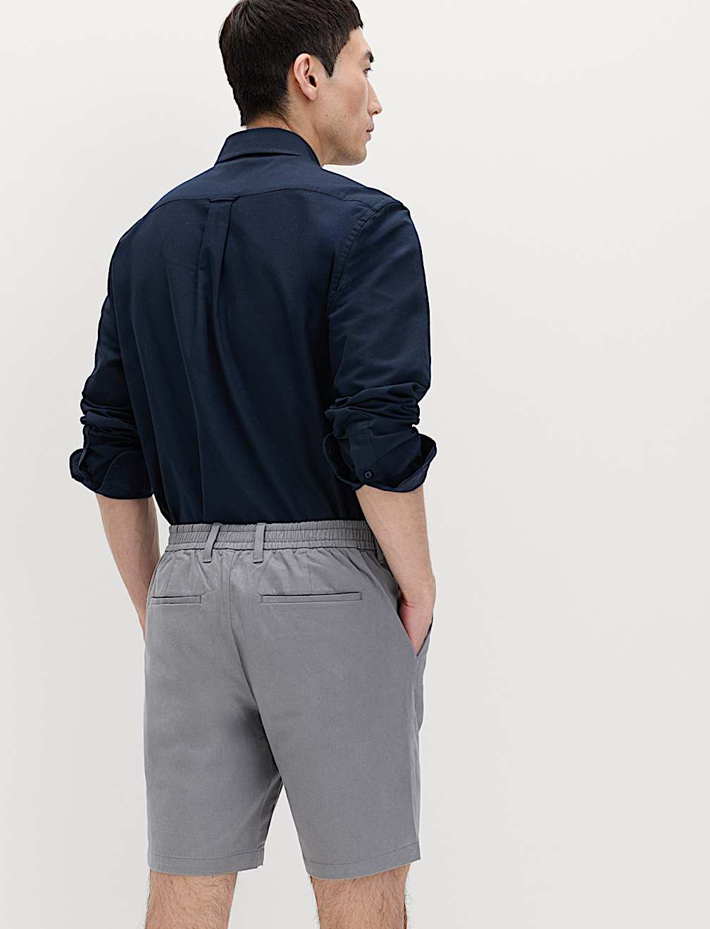 Half-Elasticated Waist Stretch Chino Shorts