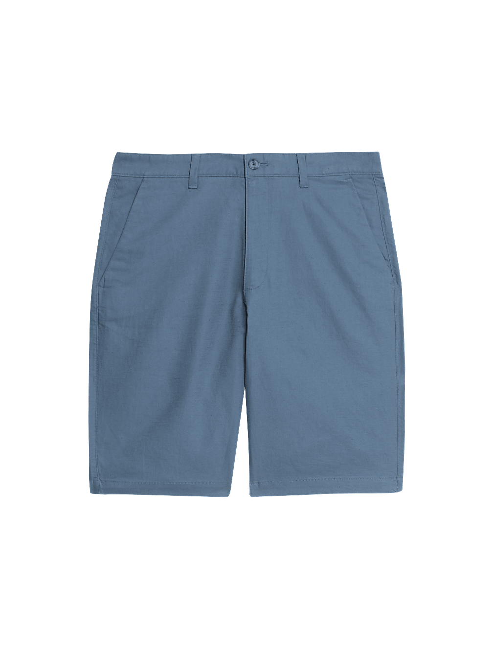 Regular Fit Cotton Linen Blend Chino Shorts
