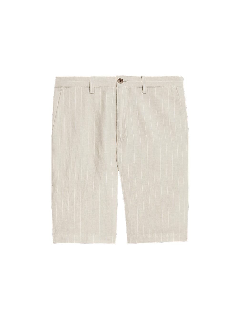 Regular Fit Cotton Linen Blend Chino Shorts