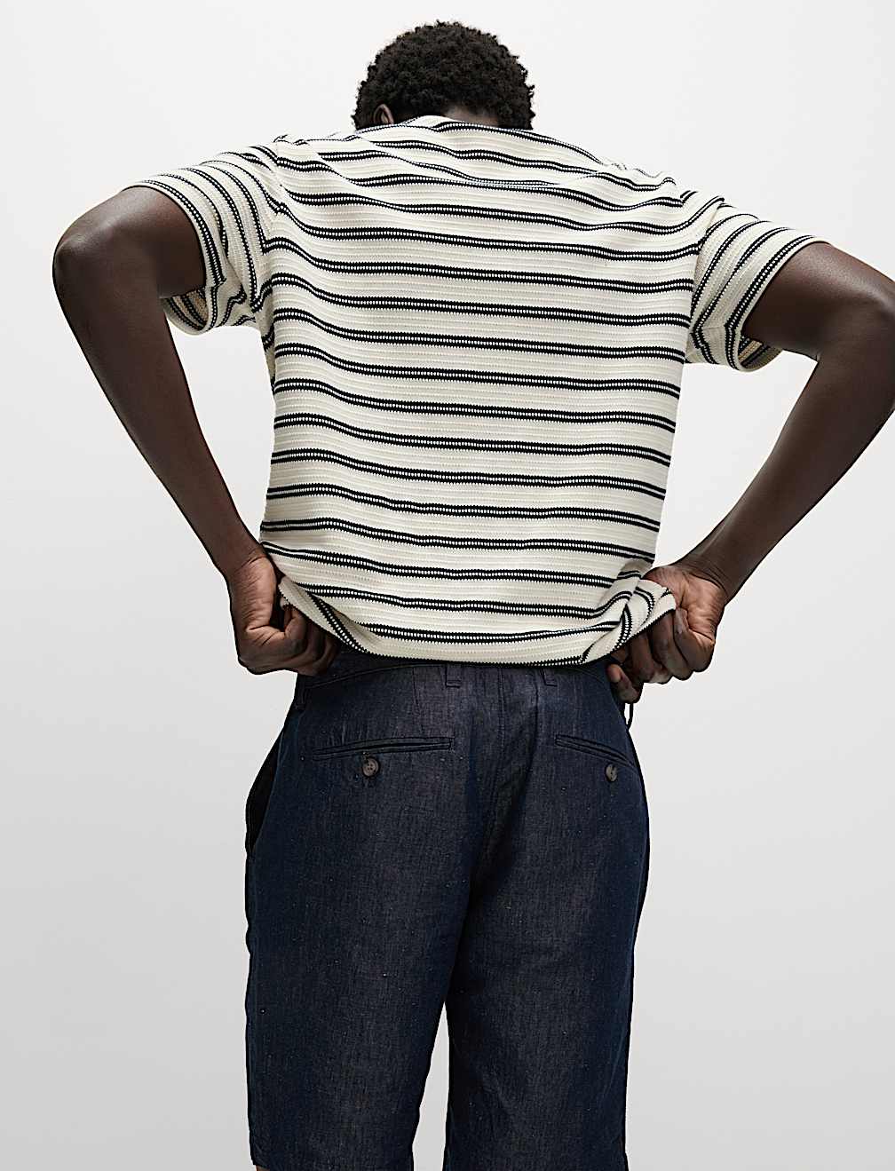 Regular Fit Cotton Linen Blend Chino Shorts