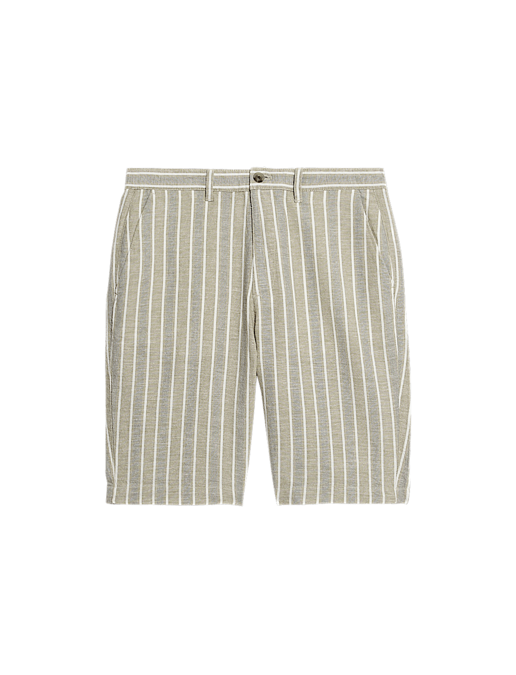 Regular Fit Cotton Linen Blend Chino Shorts