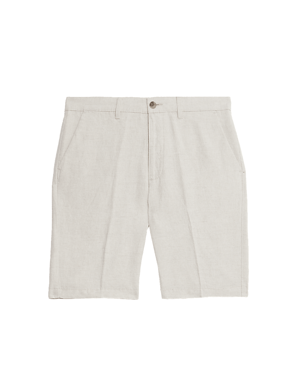 Regular Fit Cotton Linen Blend Chino Shorts