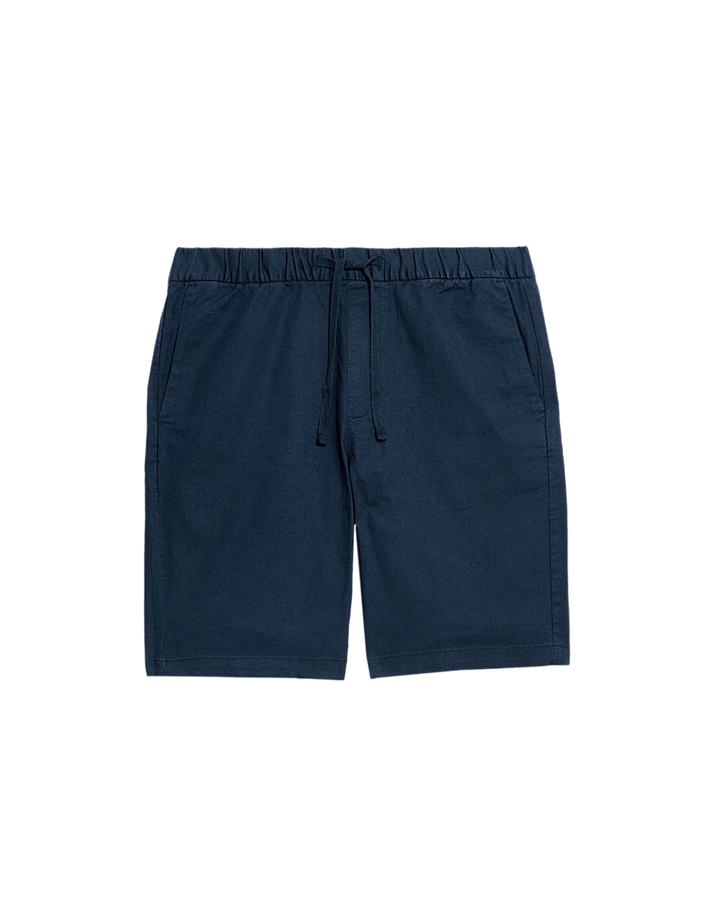 Cotton Linen Blend Elasticated Waist Shorts