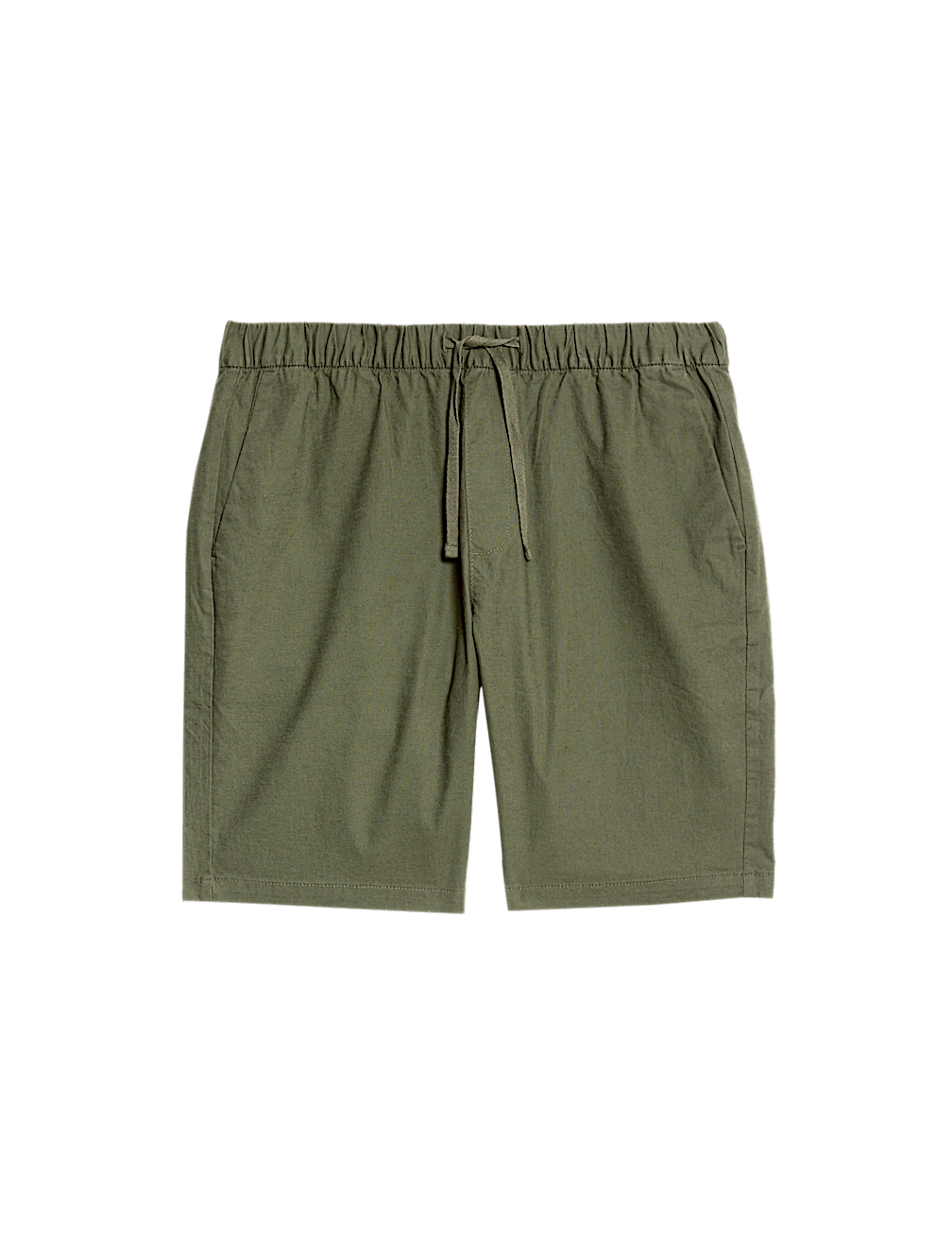 Cotton Linen Blend Elasticated Waist Shorts