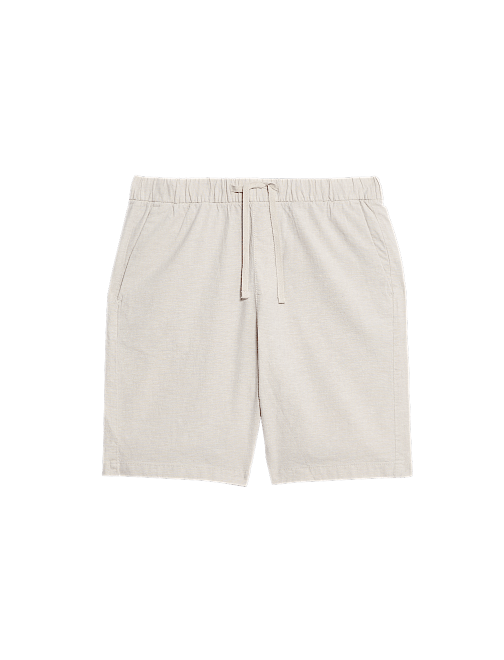 Cotton Linen Blend Elasticated Waist Shorts