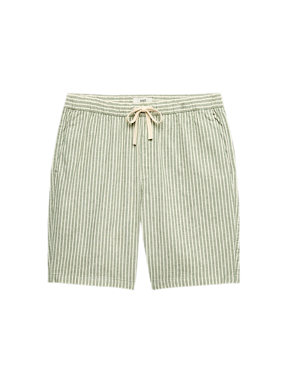 Cotton Linen Blend Stretch Shorts