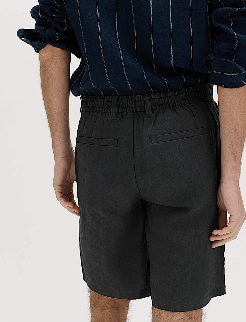 Loose Fit Pure Linen Chino Shorts