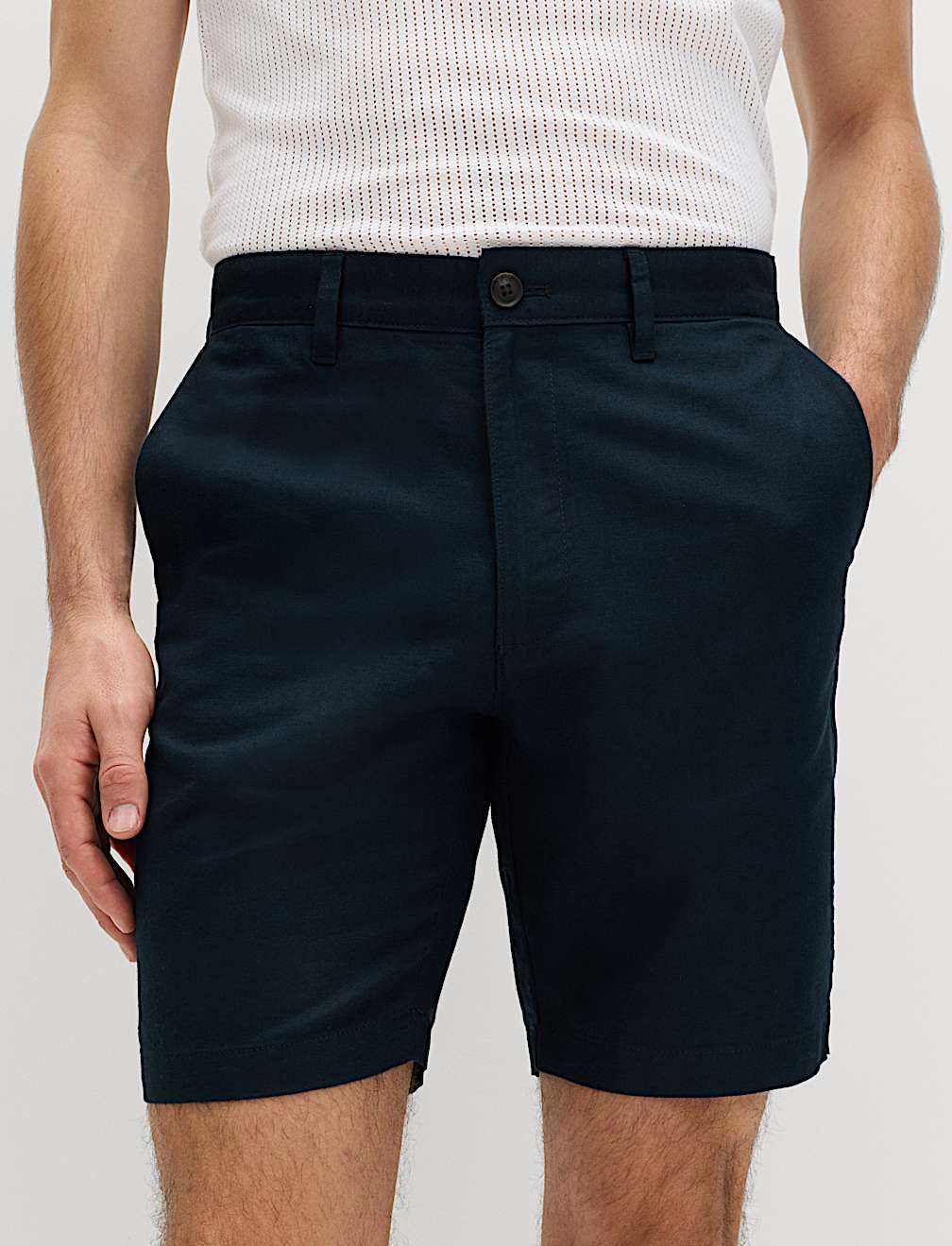 Linen Blend Chino Shorts