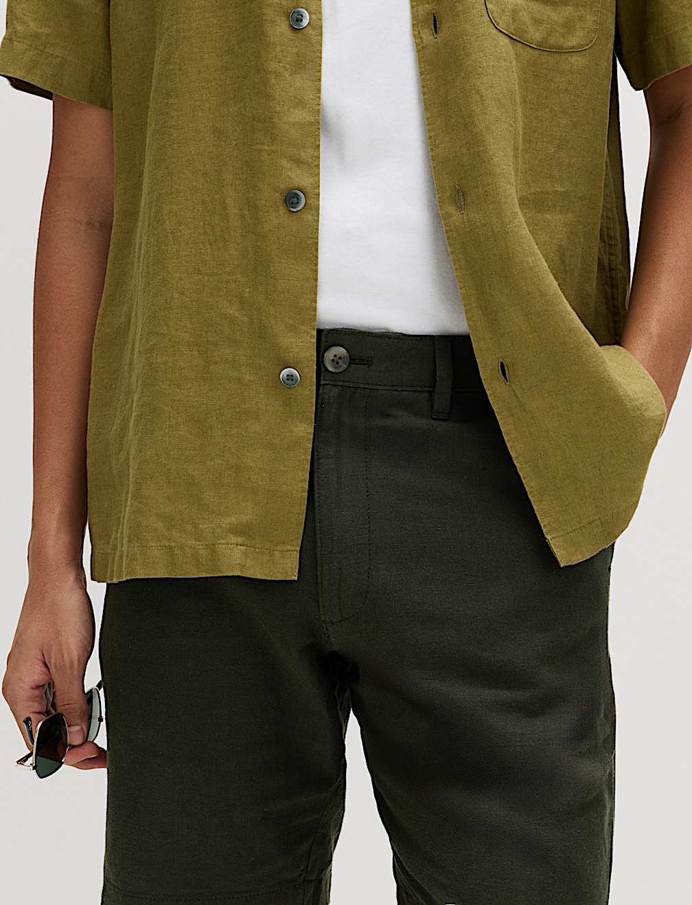 Linen Blend Chino Shorts