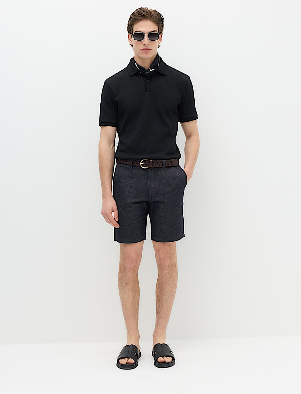 Linen Blend Chino Shorts