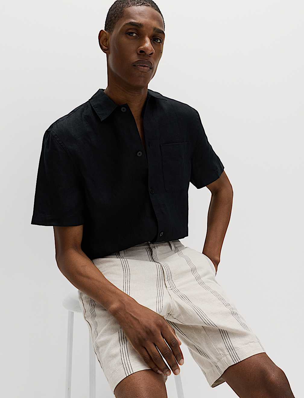 Linen Blend Chino Shorts