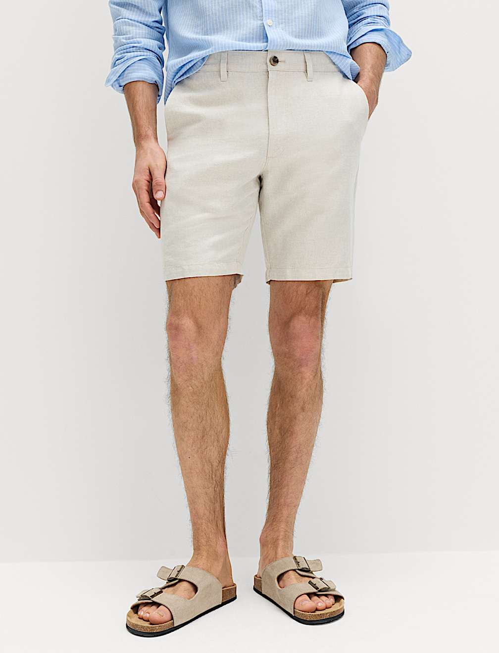 Linen Blend Chino Shorts