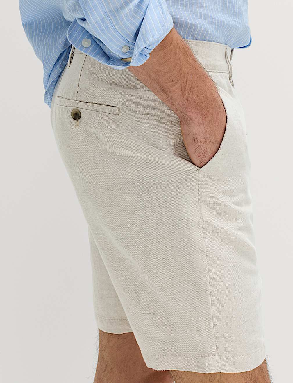 Linen Blend Chino Shorts