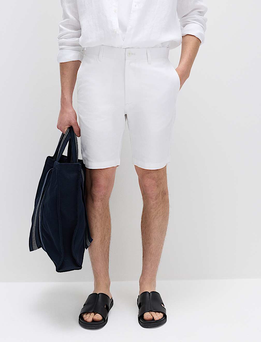 Linen Blend Chino Shorts