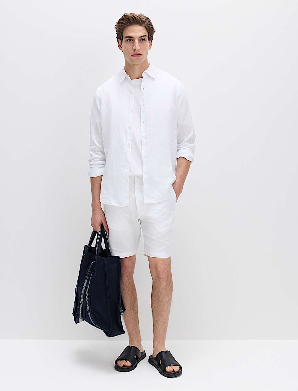 Linen Blend Chino Shorts