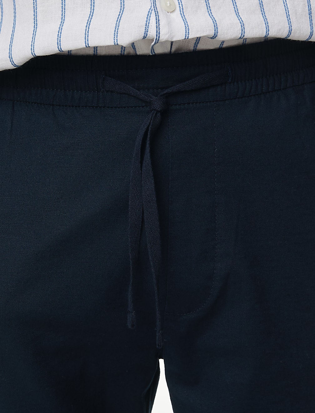 Linen Blend Elasticated Waist Stretch Shorts