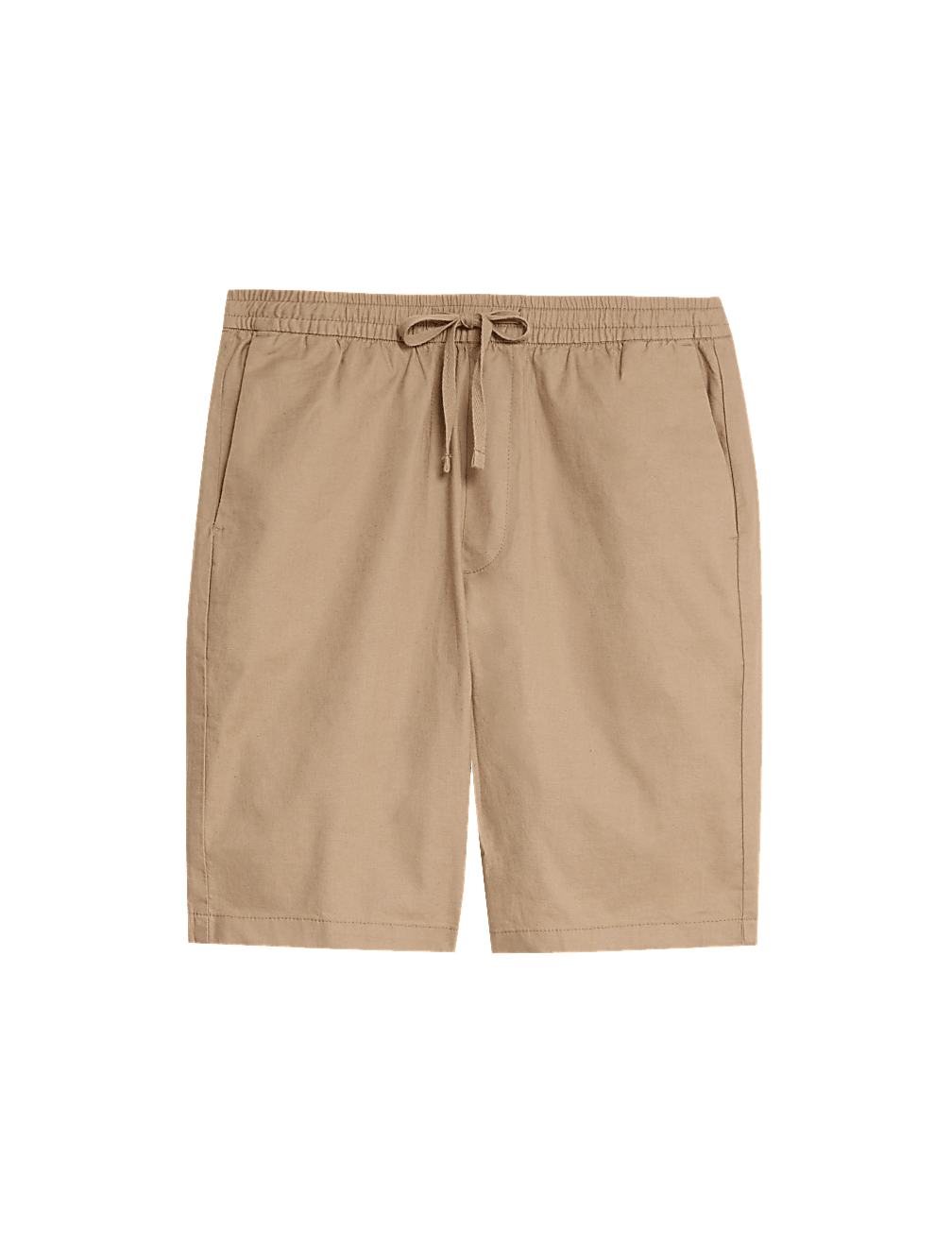 Linen Blend Elasticated Waist Stretch Shorts