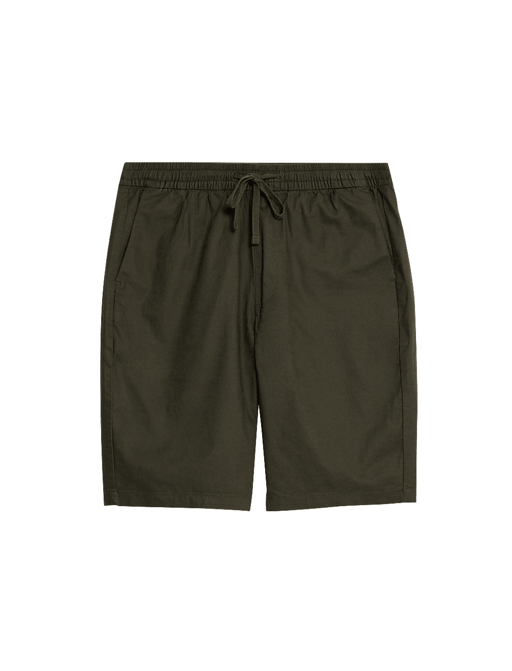 Linen Blend Elasticated Waist Stretch Shorts