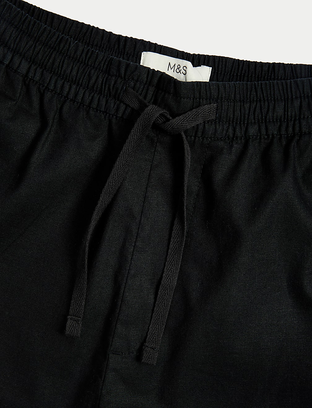 Linen Blend Elasticated Waist Stretch Shorts