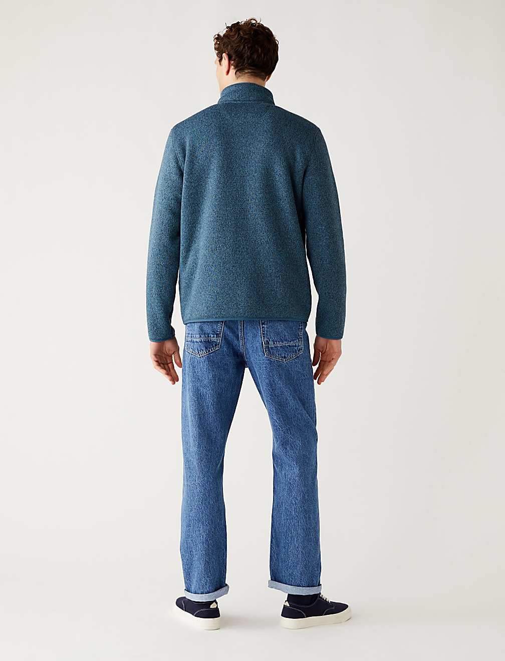 Loose Fit Rigid Vintage Wash Jeans