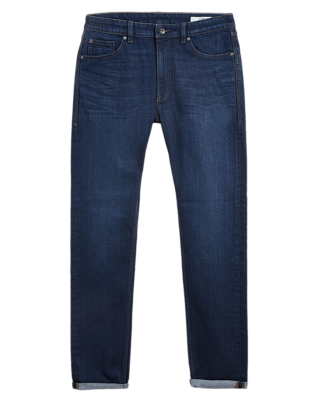Slim Fit Vintage Wash Stretch Jeans