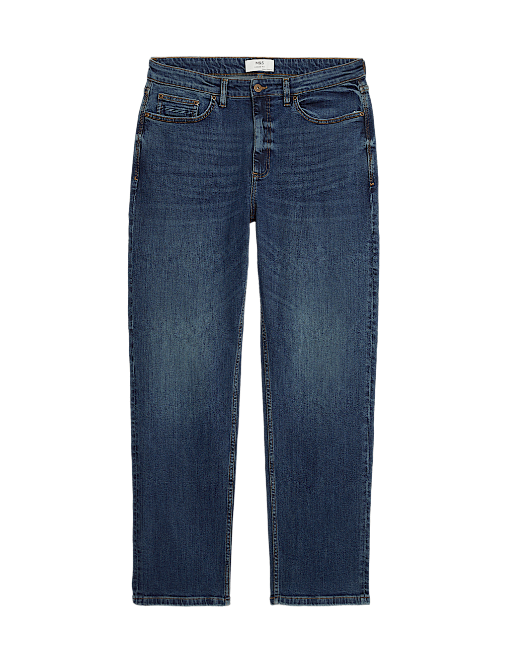 Loose Fit Vintage Wash Jeans