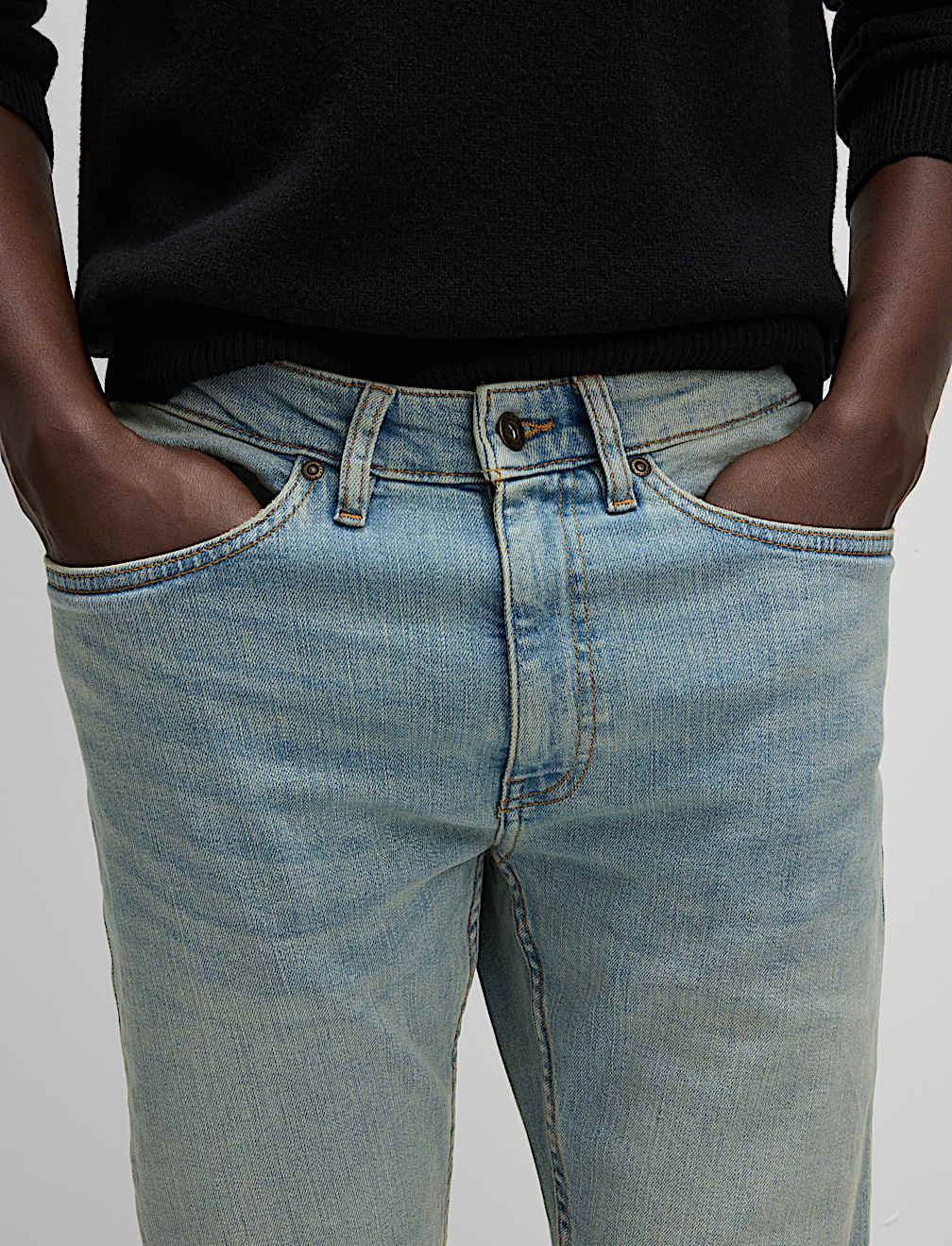 Slim Fit Vintage Wash Stretch Jeans