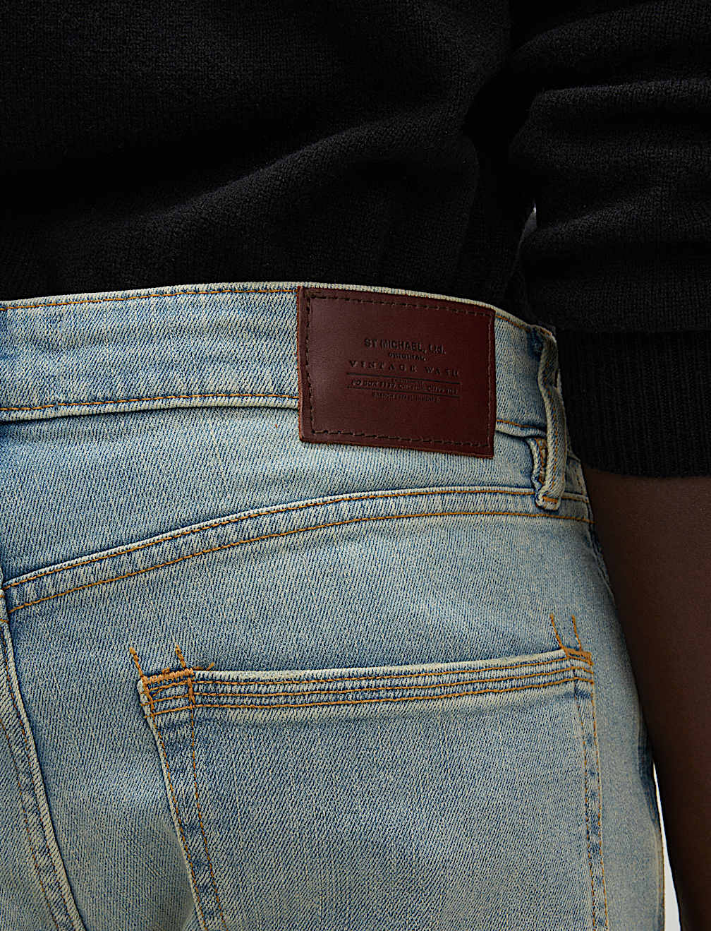 Slim Fit Vintage Wash Stretch Jeans