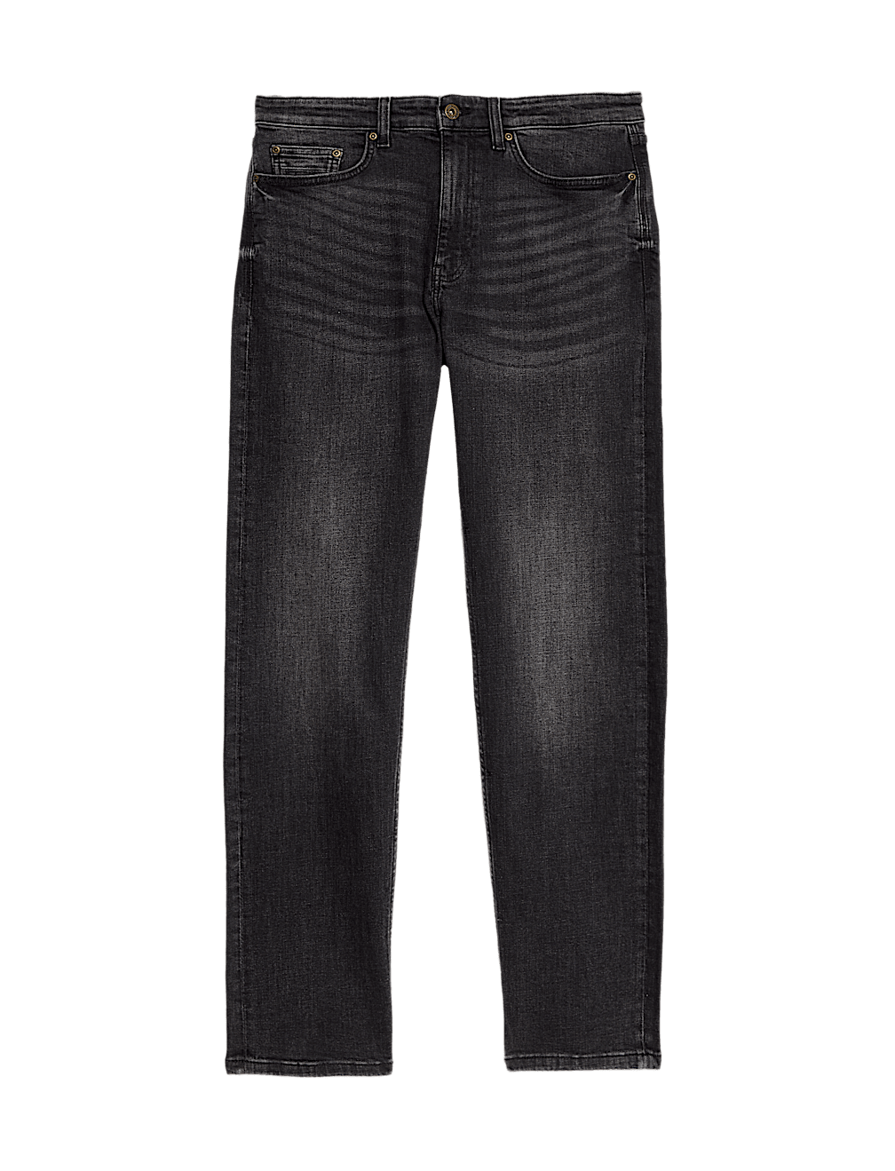 Straight Fit Vintage Wash Crosshatch Jeans