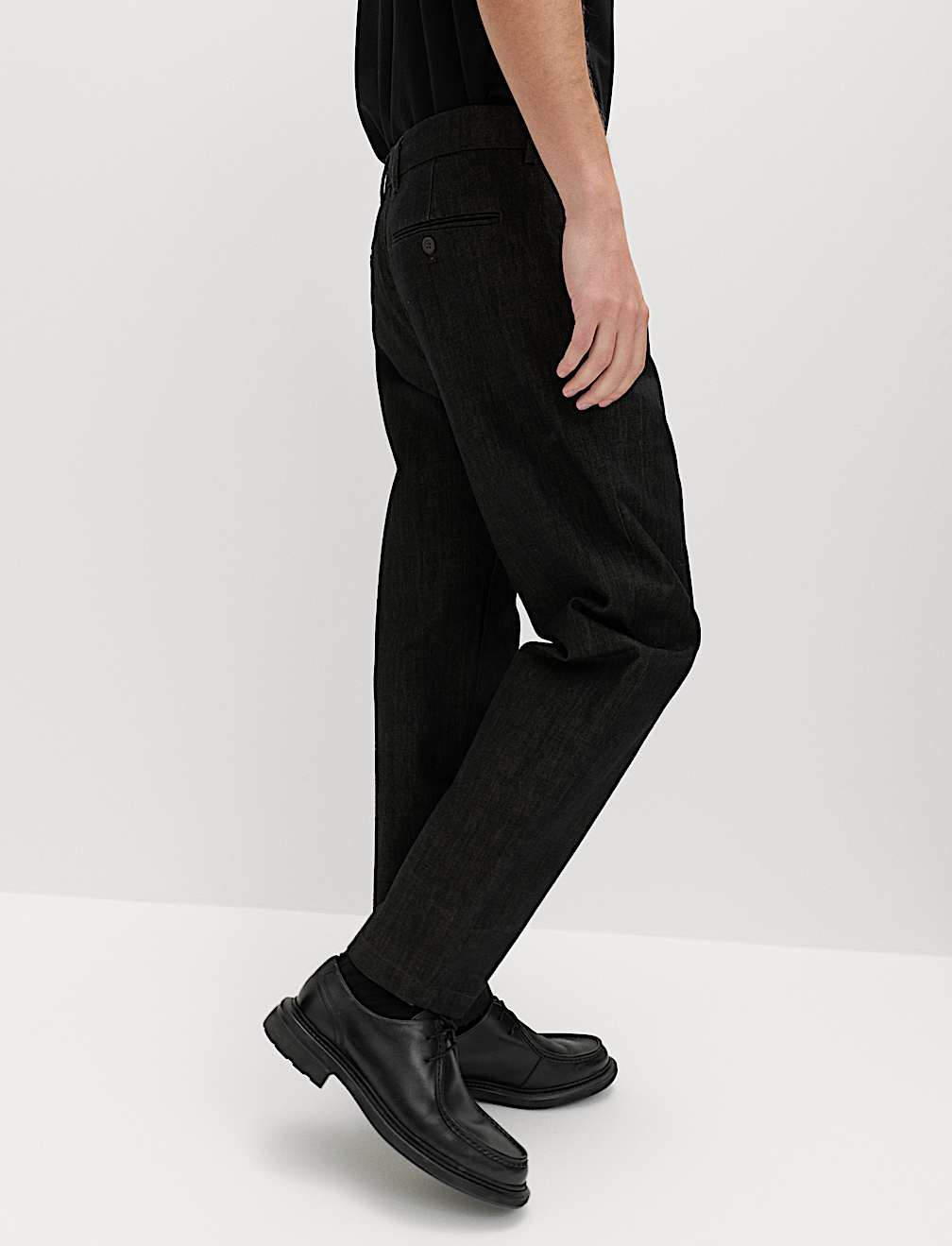 Tapered Fit Smart Pleat Jeans