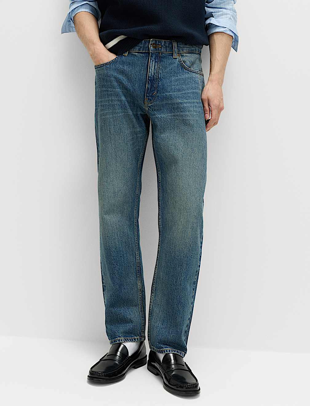 Straight Fit Stretch Jeans