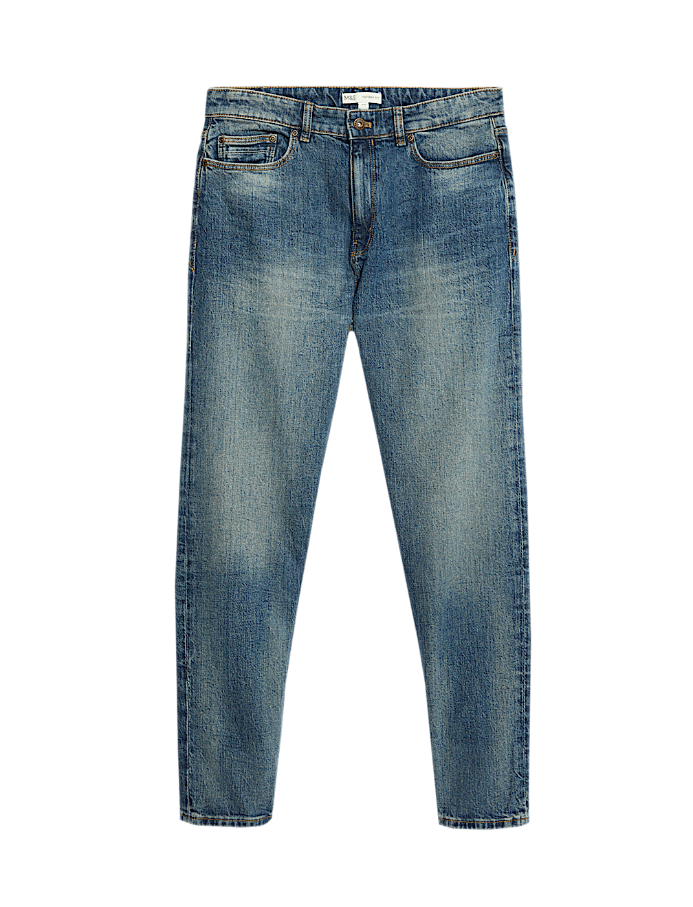 Authentic Tapered Fit Stretch Jeans