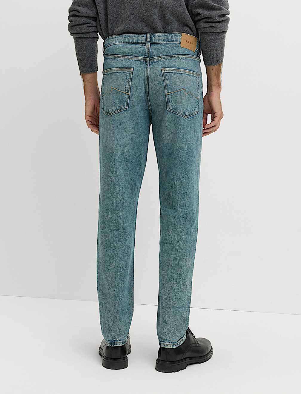 Authentic Tapered Fit Stretch Jeans