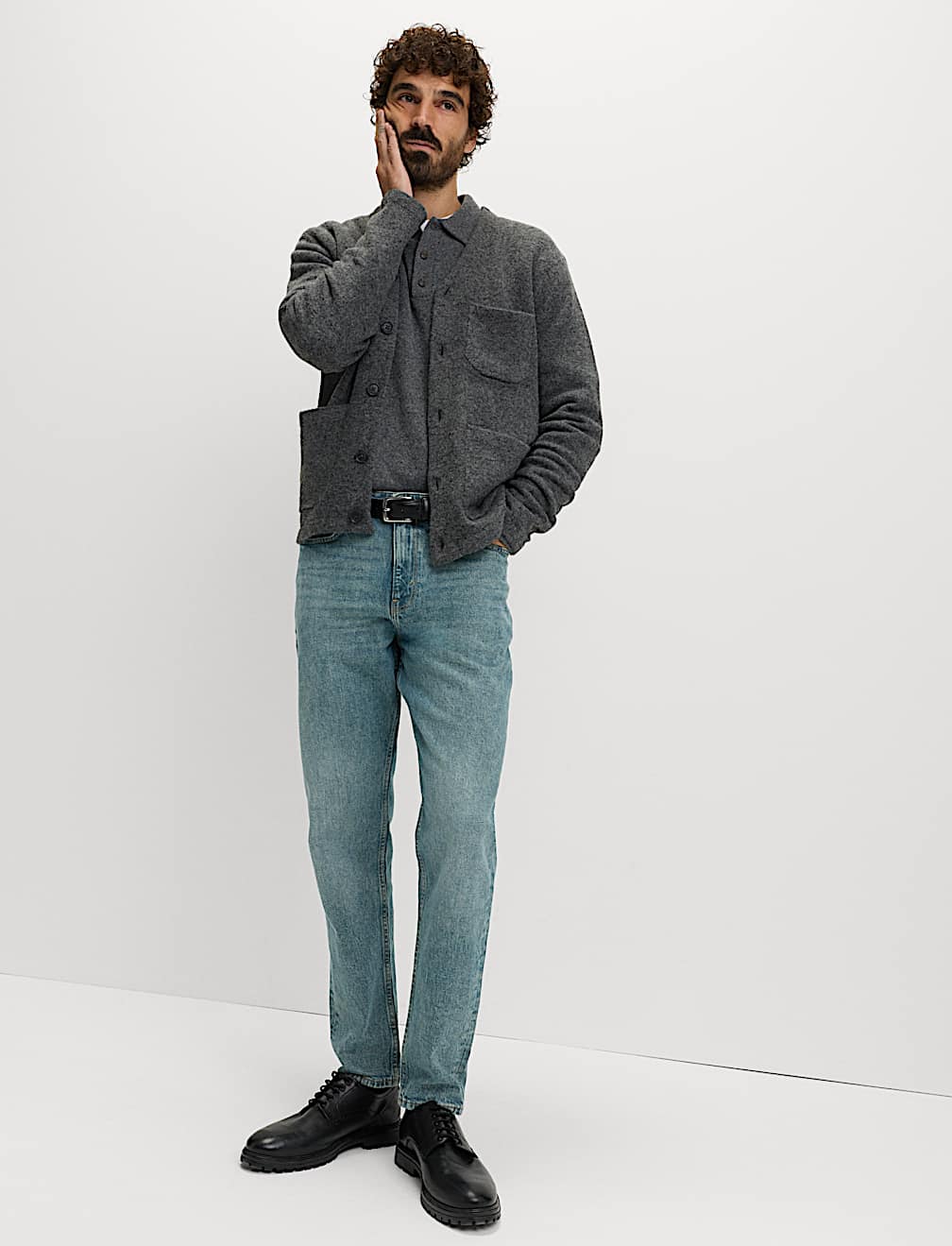 Authentic Tapered Fit Stretch Jeans