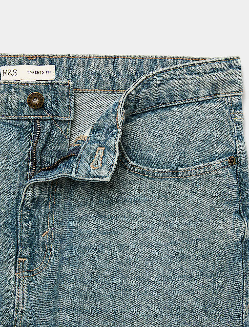 Authentic Tapered Fit Stretch Jeans