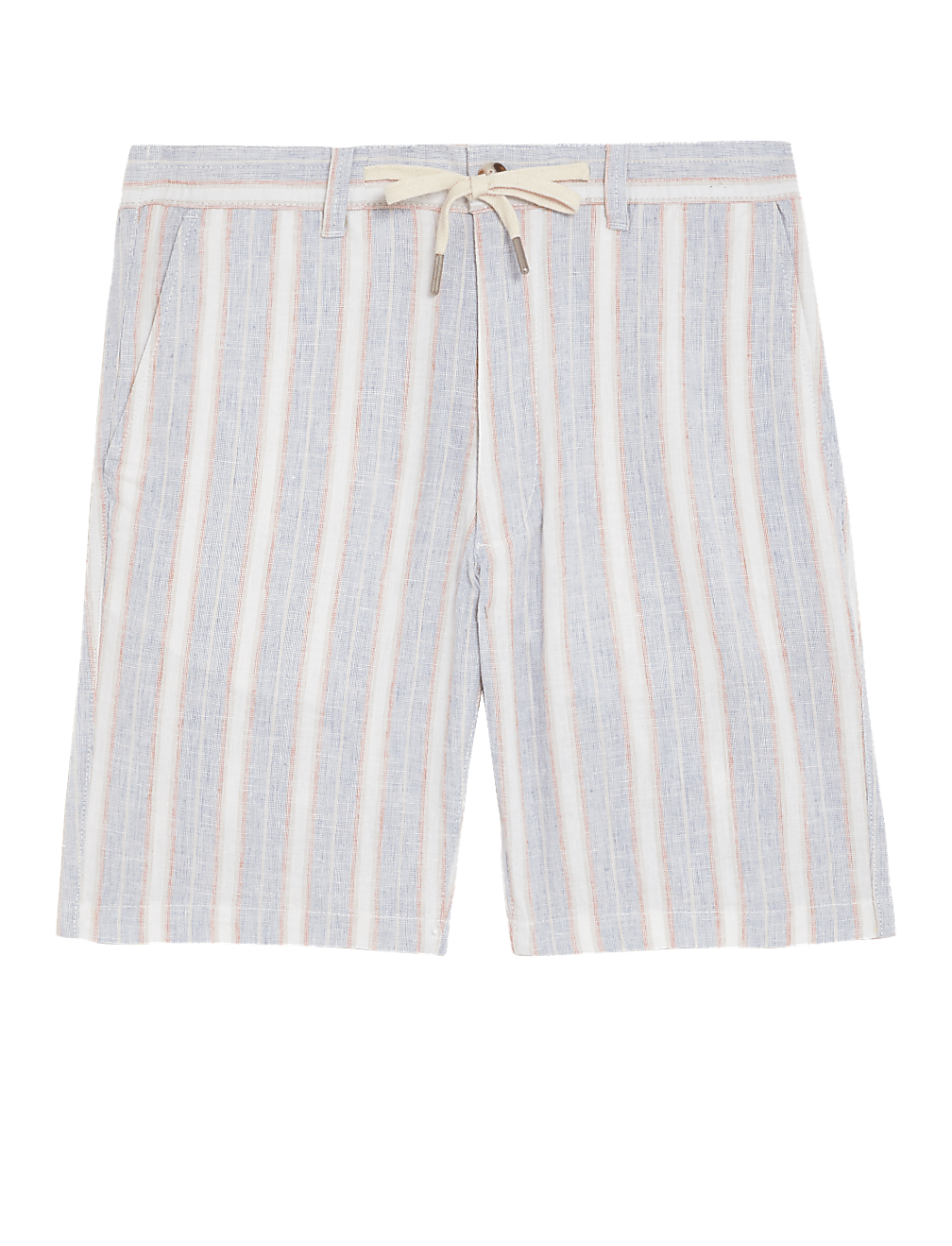 Linen Rich Half-Elasticated Waist Shorts