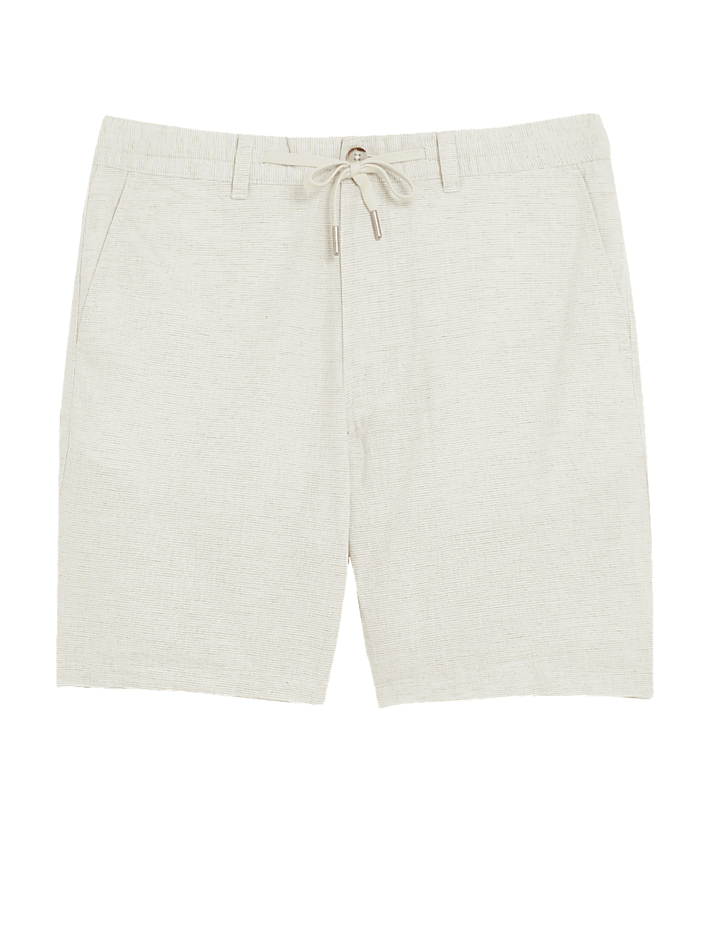 Linen Blend Half-Elasticated Waist Shorts
