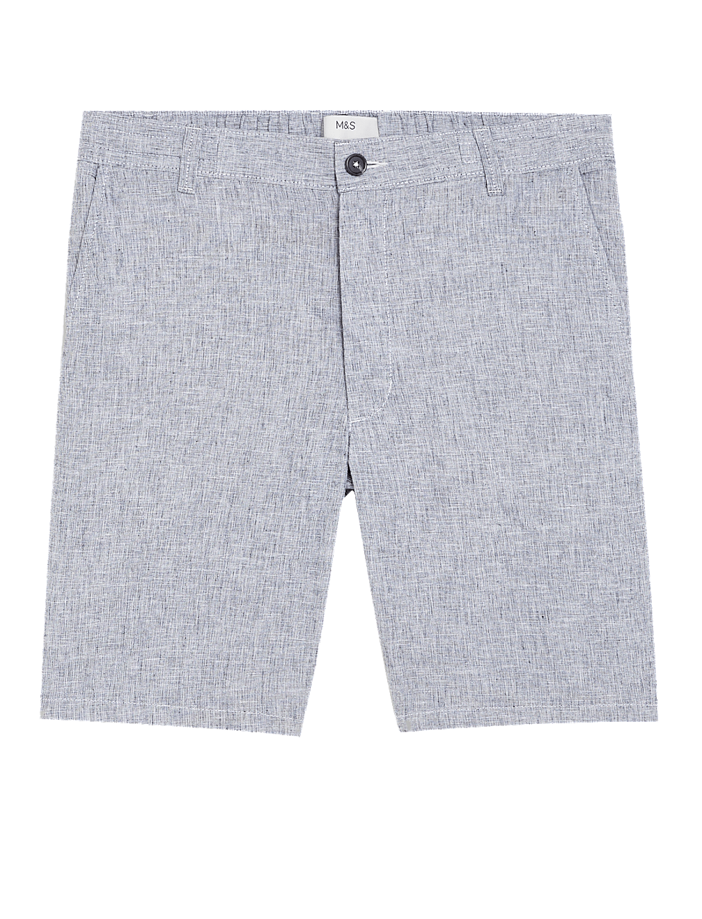 Linen Rich Half-Elasticated Waist Shorts