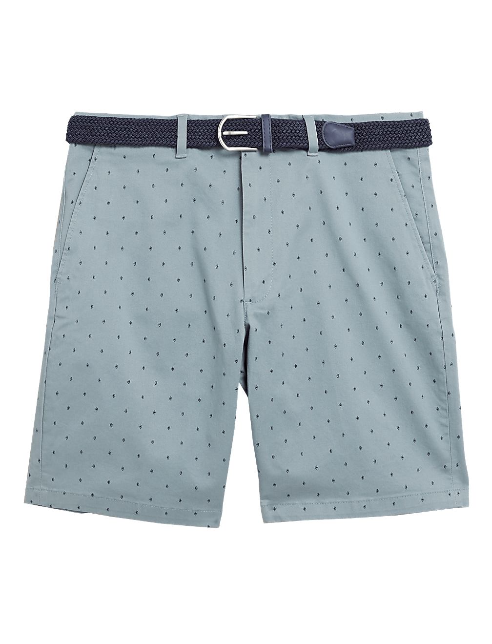 Printed Belted Shorts