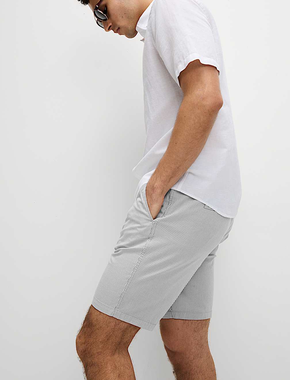 Half-Elasticated Waist Chino Shorts