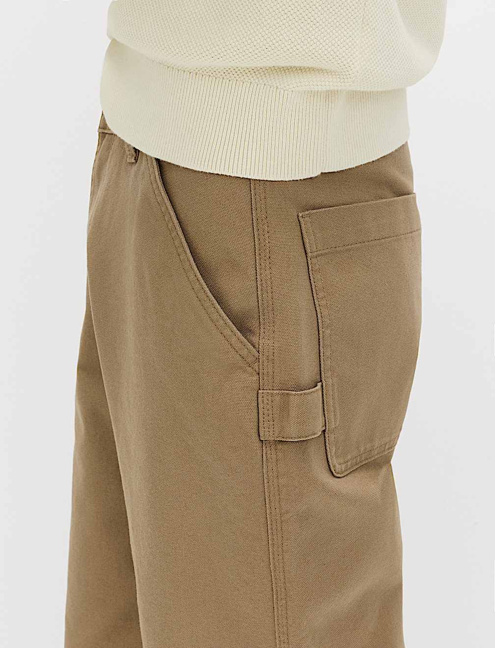 Loose Fit Pure Cotton Utility Trousers
