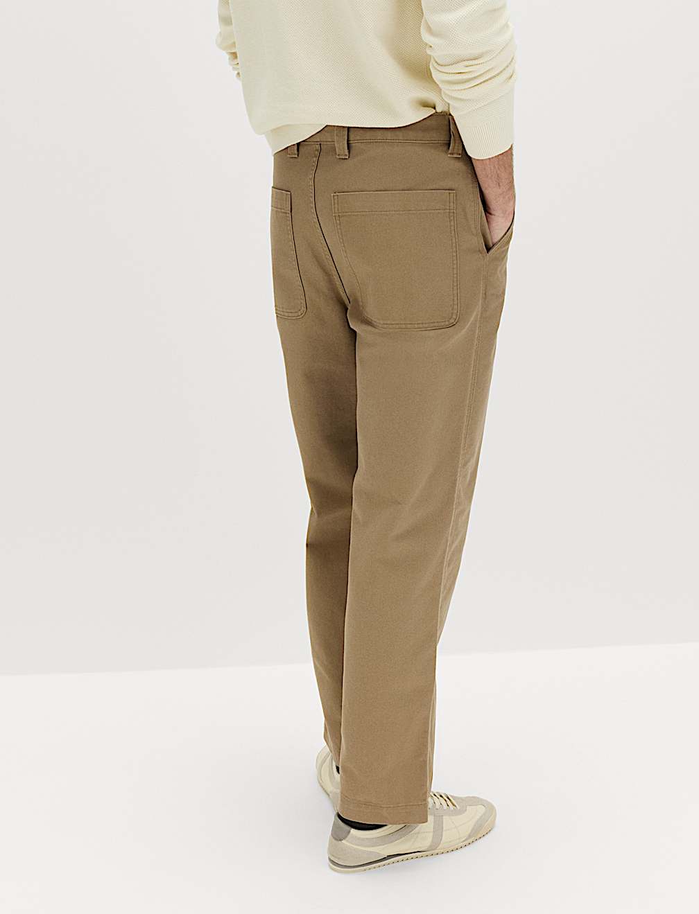 Loose Fit Pure Cotton Utility Trousers