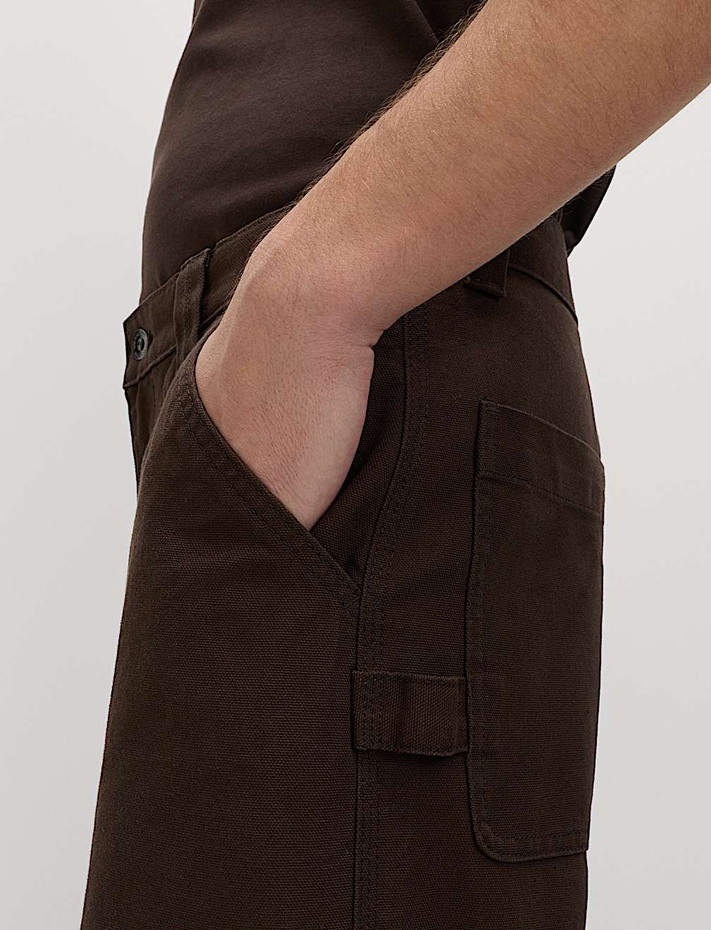 Loose Fit Pure Cotton Utility Trousers