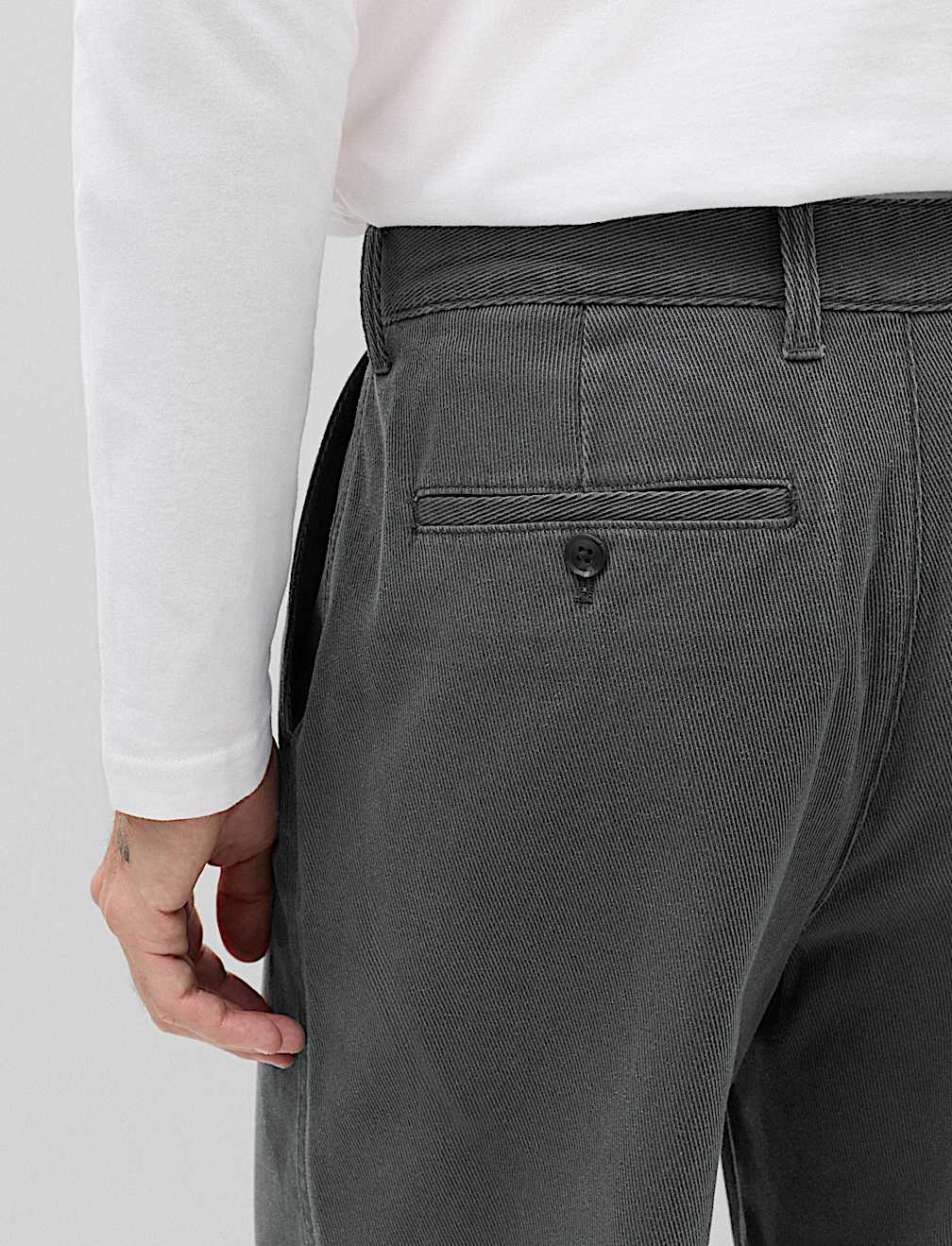 Cotton Rich Relaxed Pleat Front Trousers