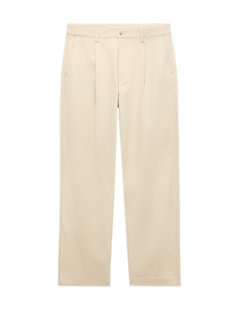 Cotton Rich Relaxed Pleat Front Trousers
