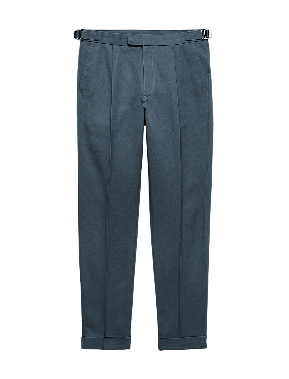 Tapered Fit Cotton Linen Blend Trousers