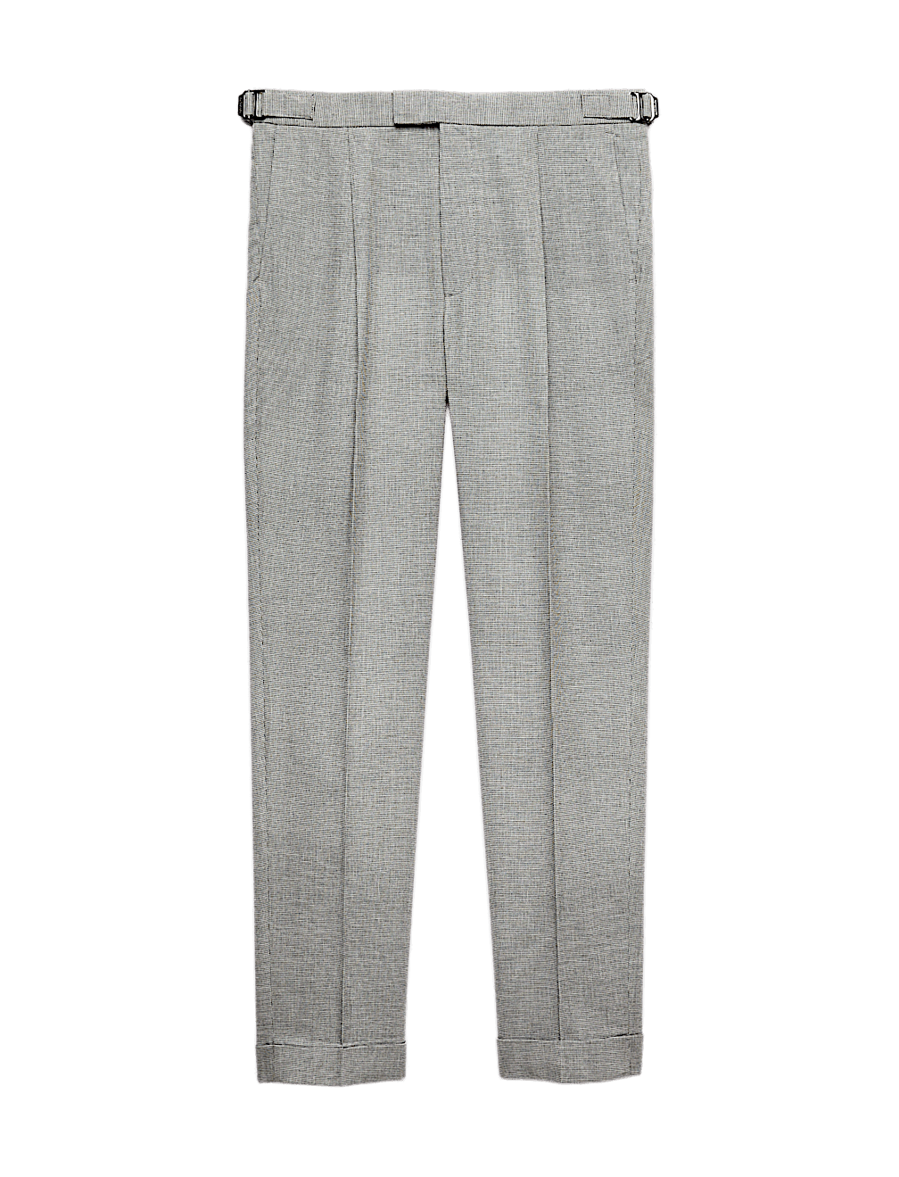 Tapered Fit Cotton Linen Blend Trousers
