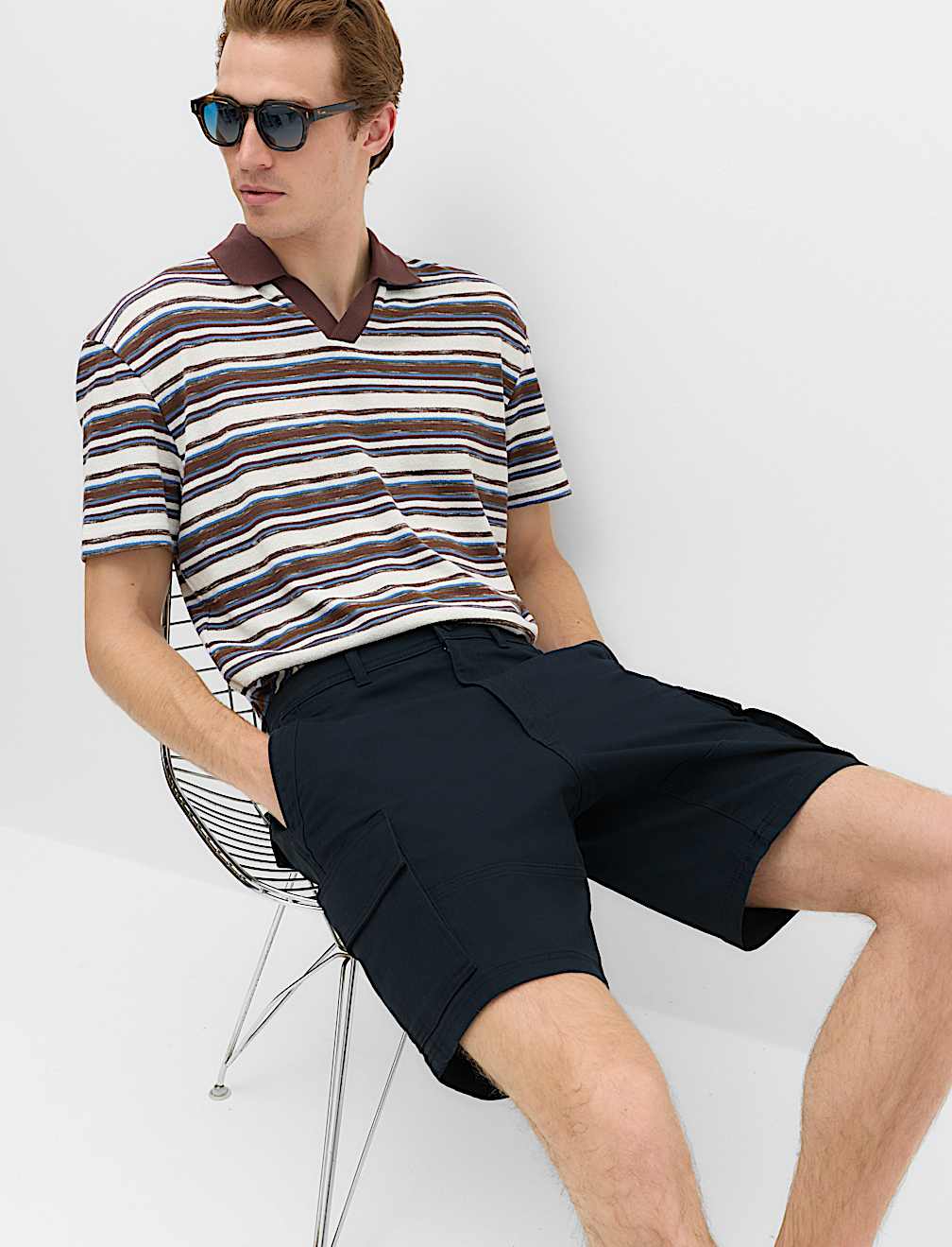 Straight Fit Stretch Cargo Short