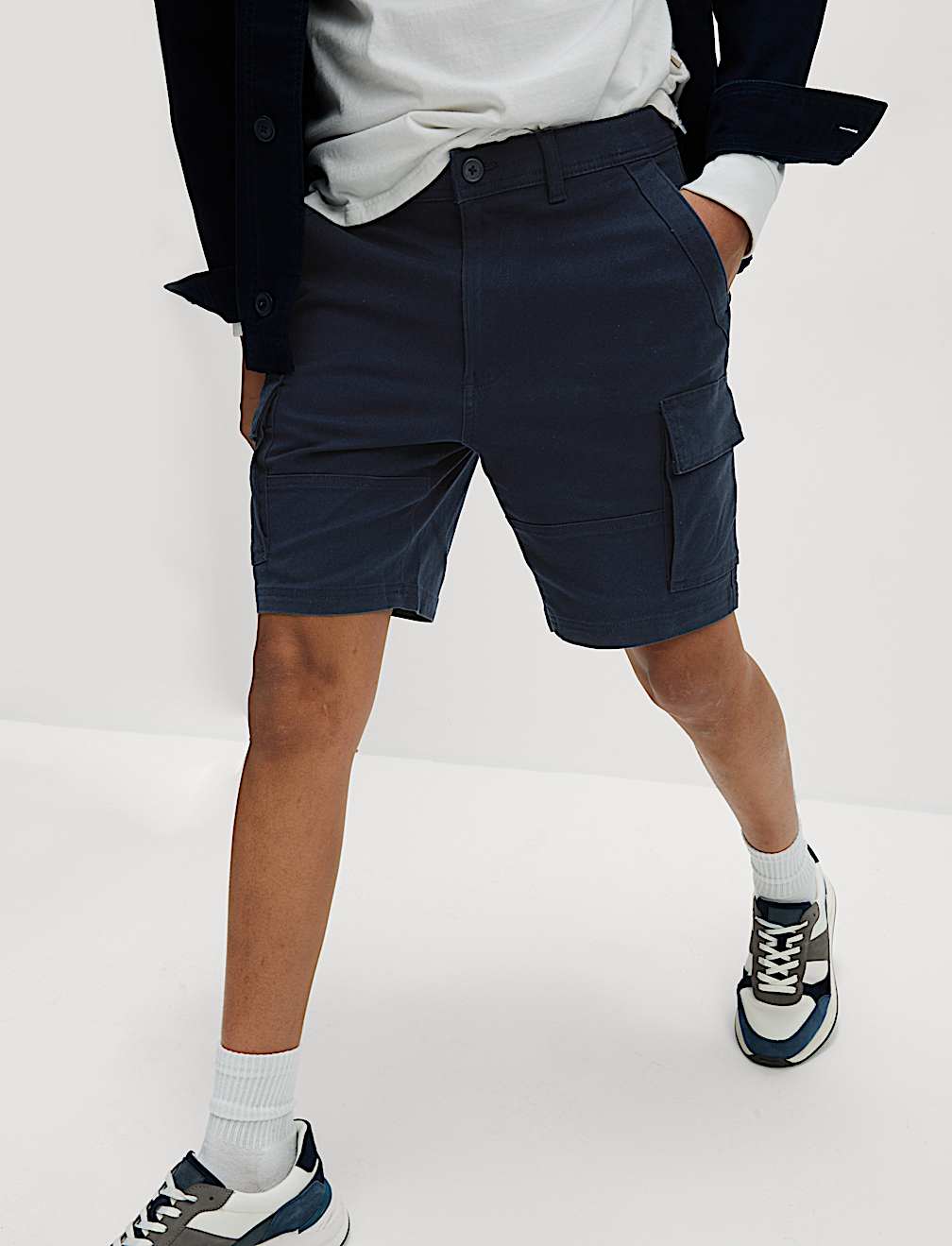 Straight Fit Stretch Cargo Short